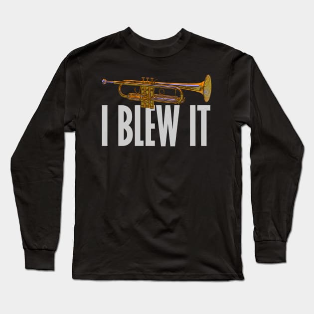 Funny Trumpet Long Sleeve T-Shirt by evisionarts